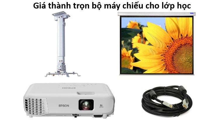 Giá thành trọn bộ máy chiếu hoàn chỉnh cho một lớp học