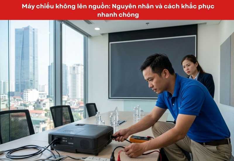 Máy chiếu không lên nguồn: Nguyên nhân và cách khắc phục nhanh chóng