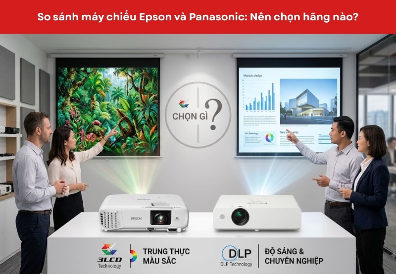 So sánh máy chiếu Epson và Panasonic: Nên chọn hãng nào?