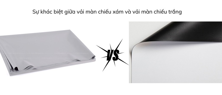 Sự khác biệt giữa vải màn chiếu trắng và vải màn chiếu xám