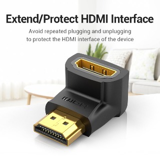 Đầu nối HDMI to HDMI vuông góc 90 độ Vention