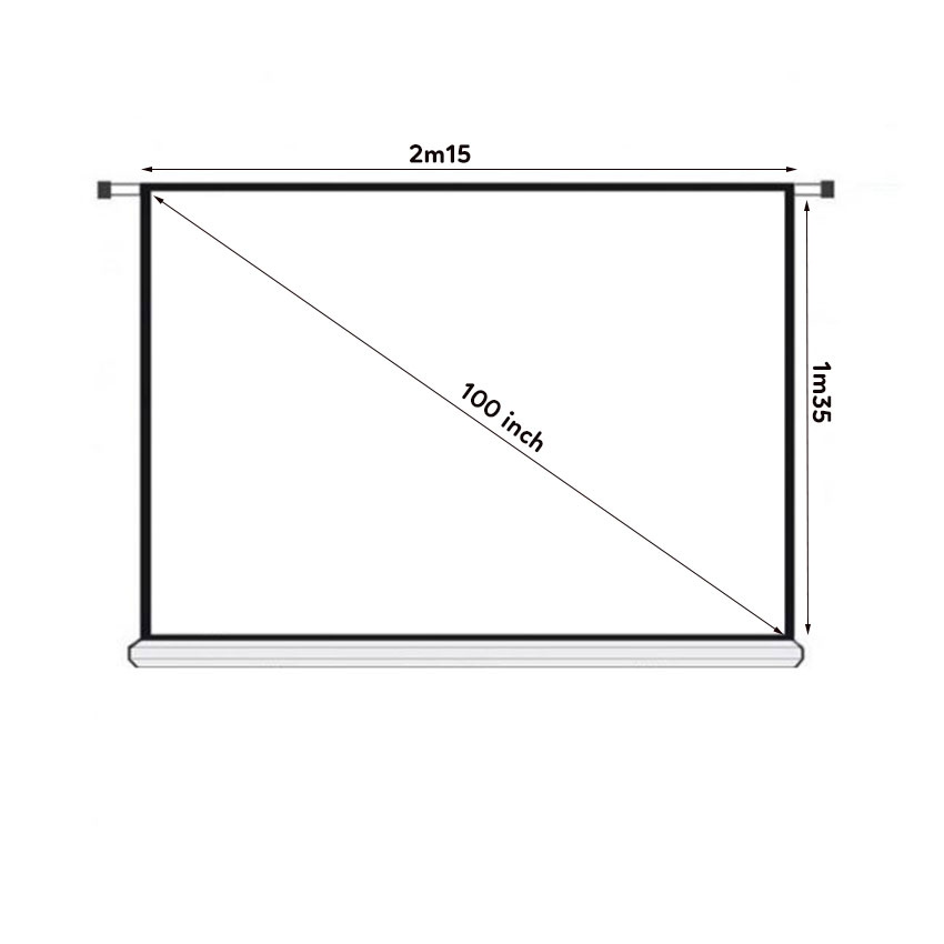 MÀN CHIẾU ĐIỆN ÂM TRẦN DALITE 105 INCH CM-1059ES, TỶ LỆ 16:9