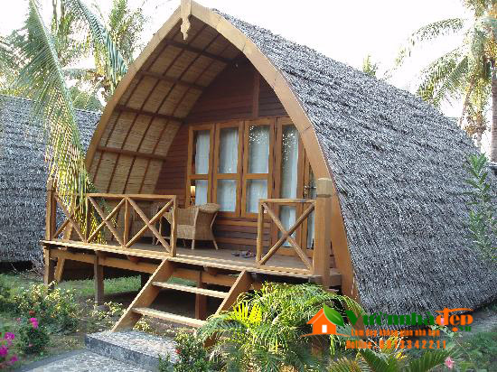 Mẫu nhà gỗ bungalow thích hợp cho resort