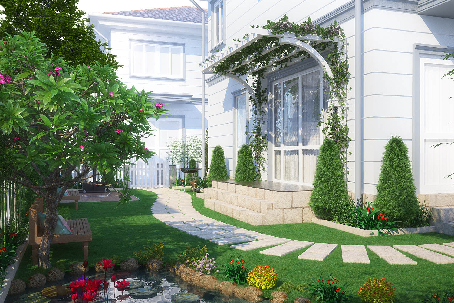 Thiết kế sân vườn Thủ Đức Garden Home | Vườn Nhà Đẹp