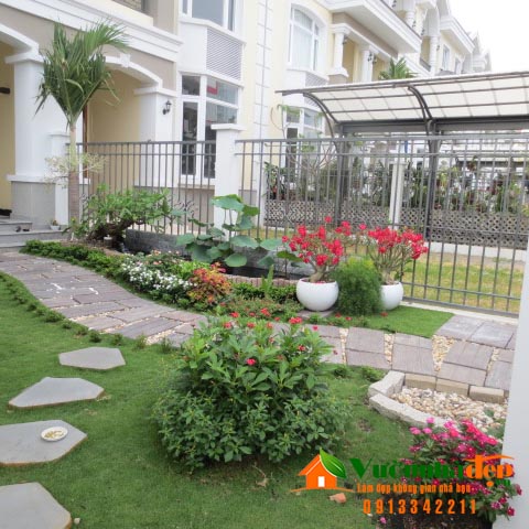 Thi công sân vườn phú mỹ hưng