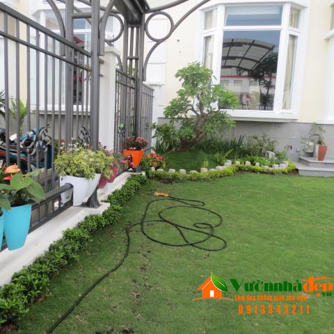 Thi công sân vườn phú mỹ hưng