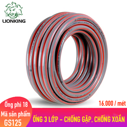 Ống nước LionKing  GS125 - phi 18, kết cấu 3 lớp chống gập, chống xoắn