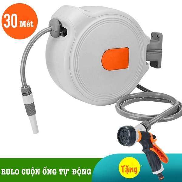 Bộ vòi tưới cây, rửa xe LionKing 30 mét NW-B30 (PHIÊN BẢN THƯỜNG) - Rulo thu cuộn ống nước tự động