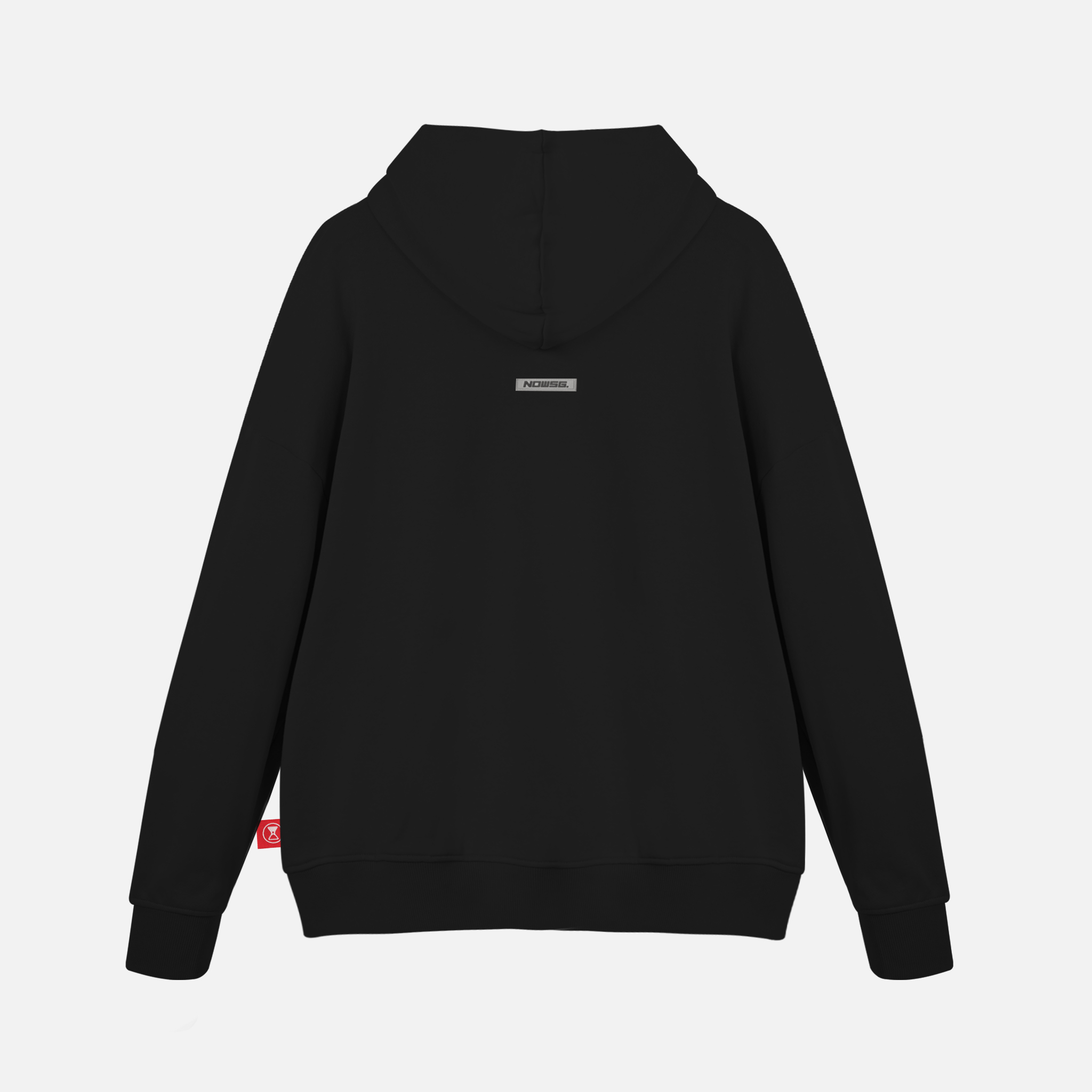 EMBROIDERED UNI NOWSG HOODIE - BLACK