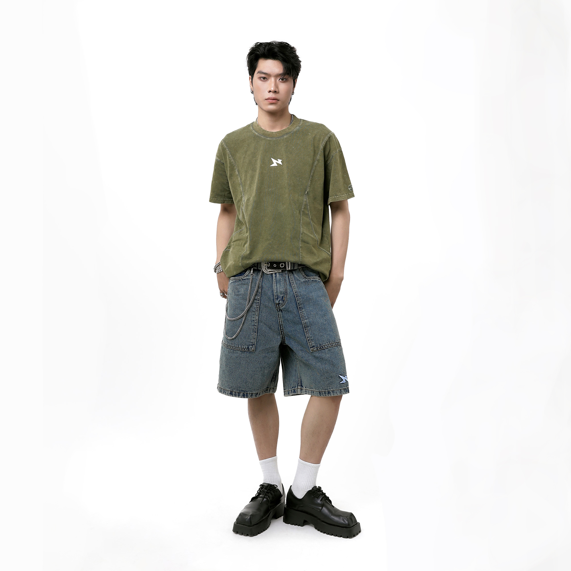 ARCLINE ACID WASHED TEE - TASMAN