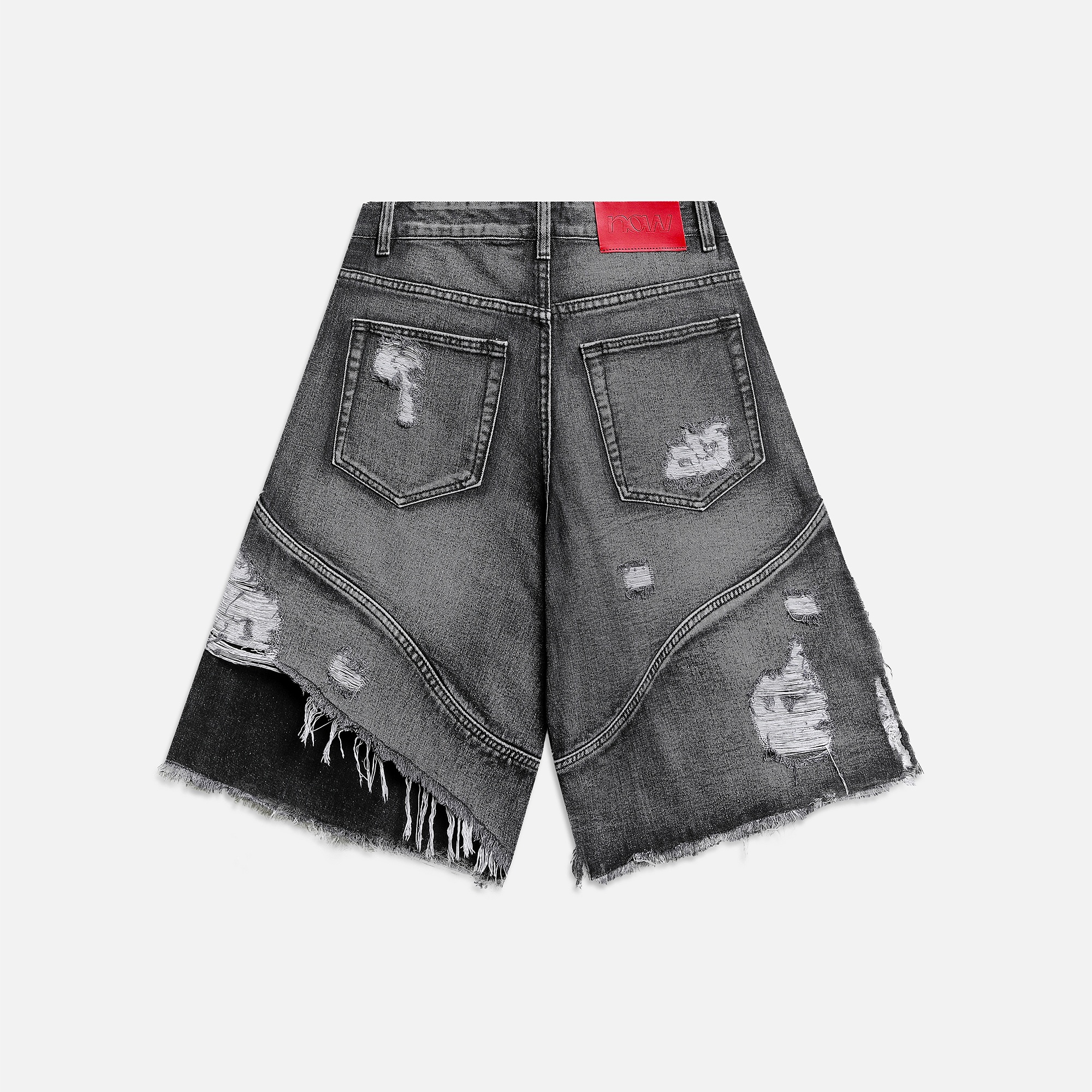 REBEL EDGE JORTS - WASHED BLACK
