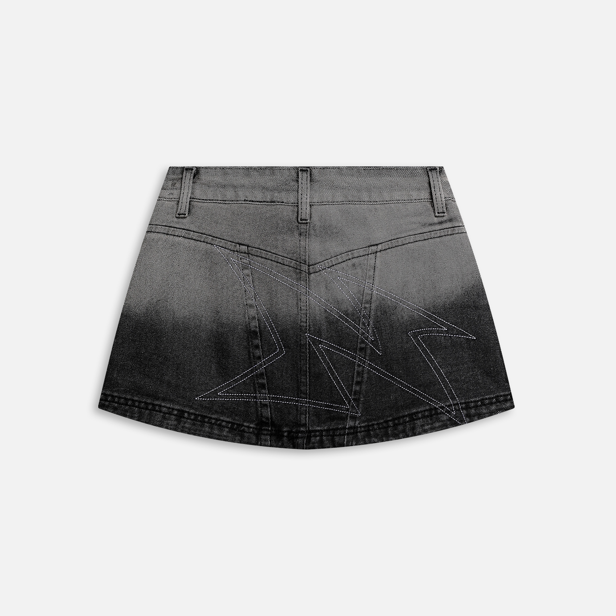 DENIM CARGO MINI SKIRT - WASHED BLACK