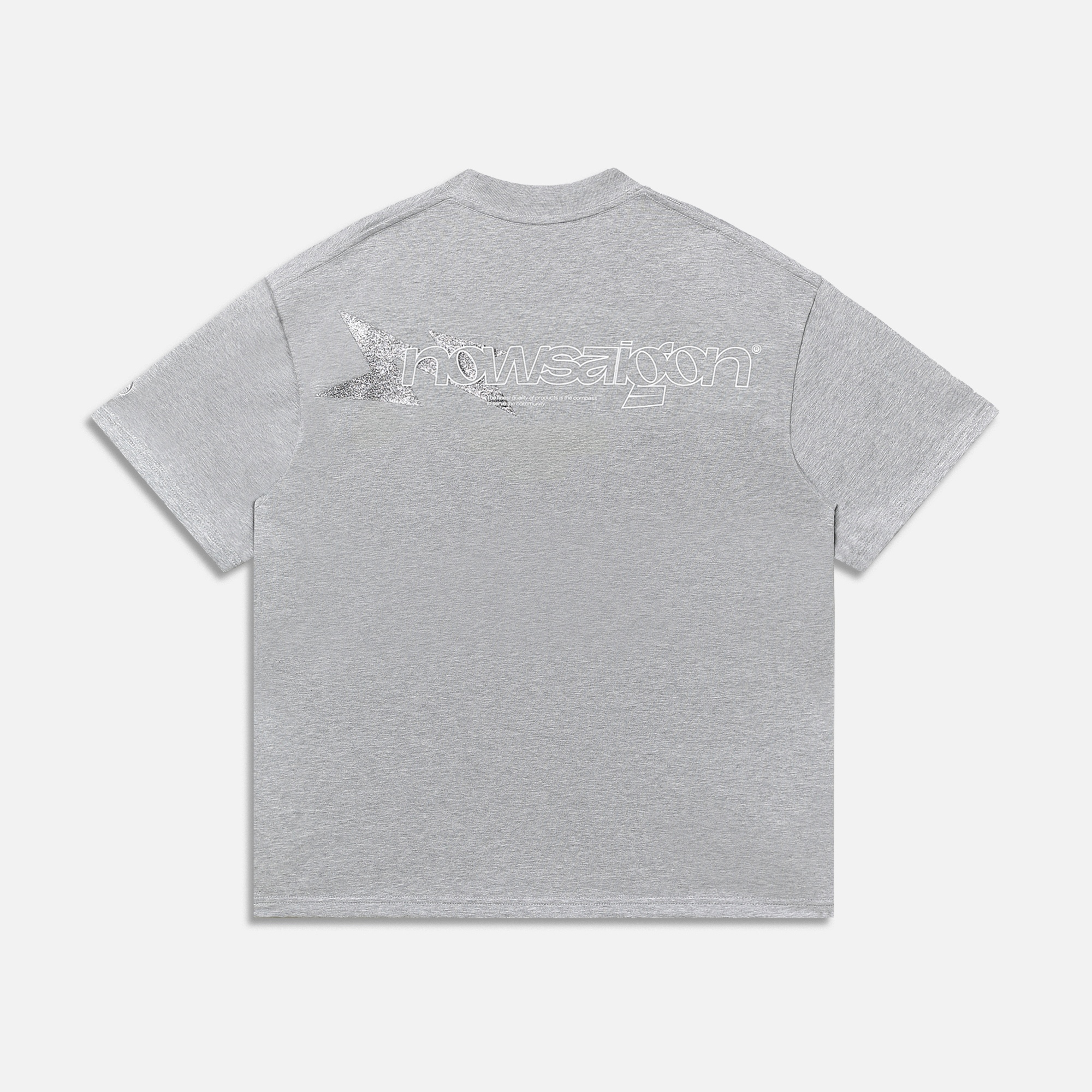 GLITTER TEE - GREY