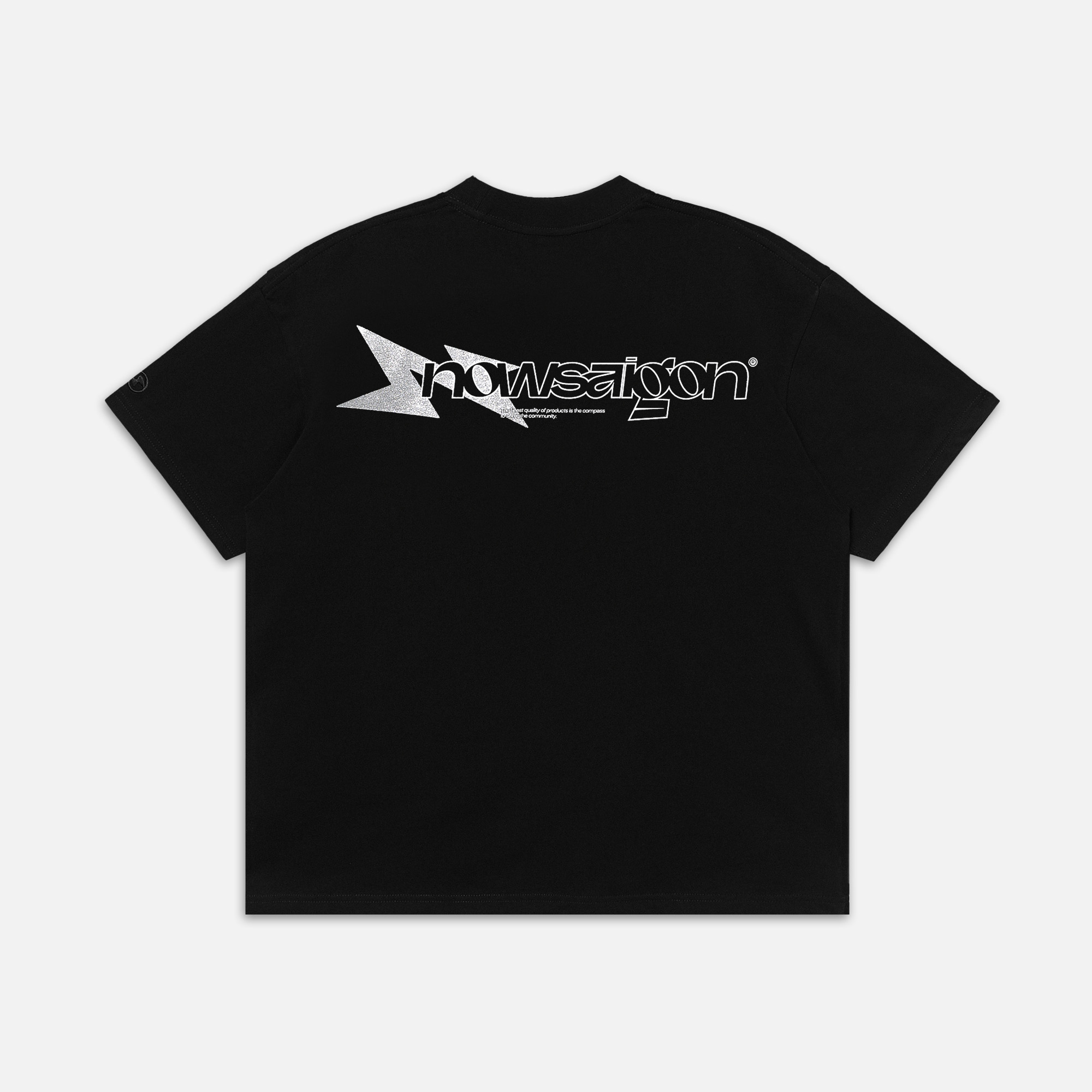 GLITTER TEE - BLACK