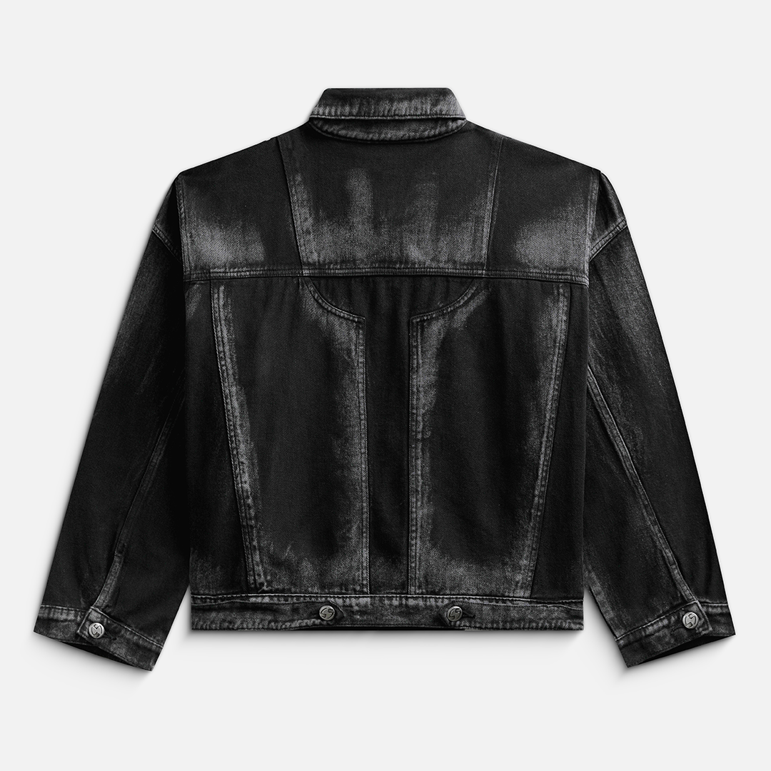DUST DENIM JACKET - WASHED BLACK