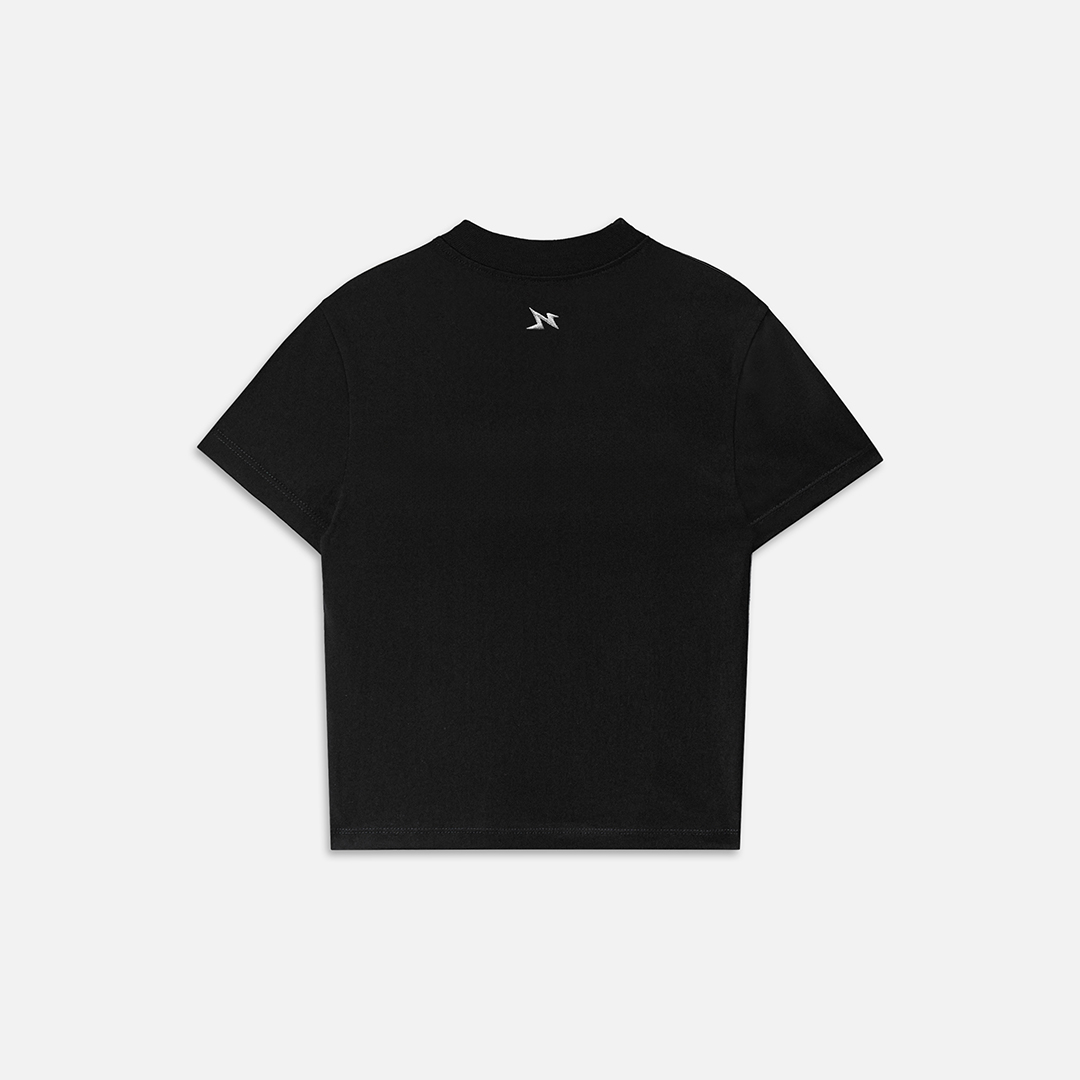 RHINESTONE GOODIE BABY TEE - BLACK