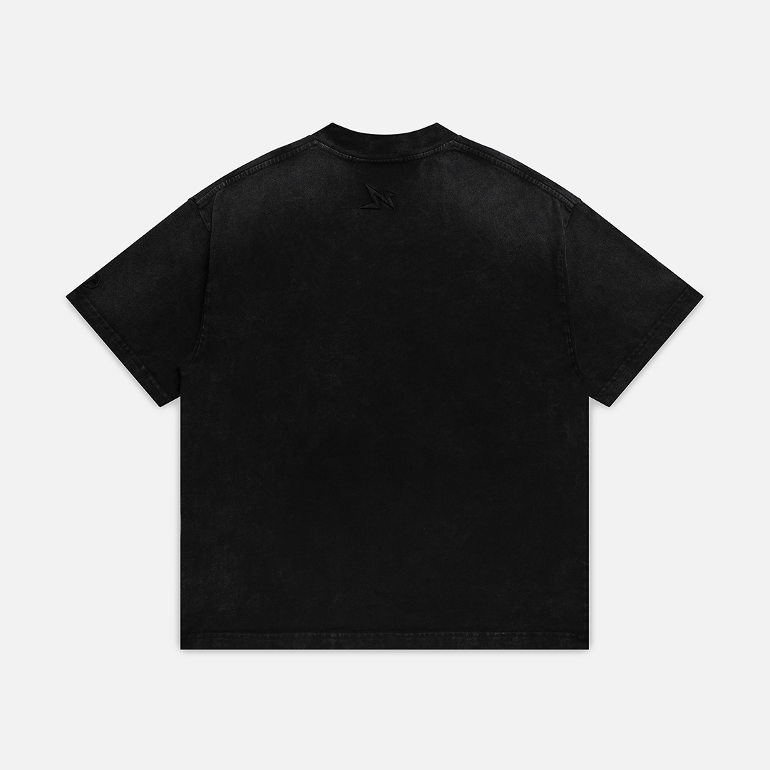 METAL BLUR TEE - WASHED BLACK