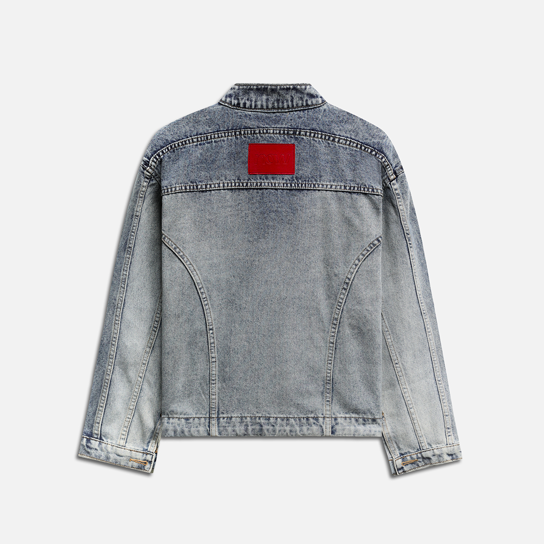 CONTOURED DENIM JACKET - BLUE