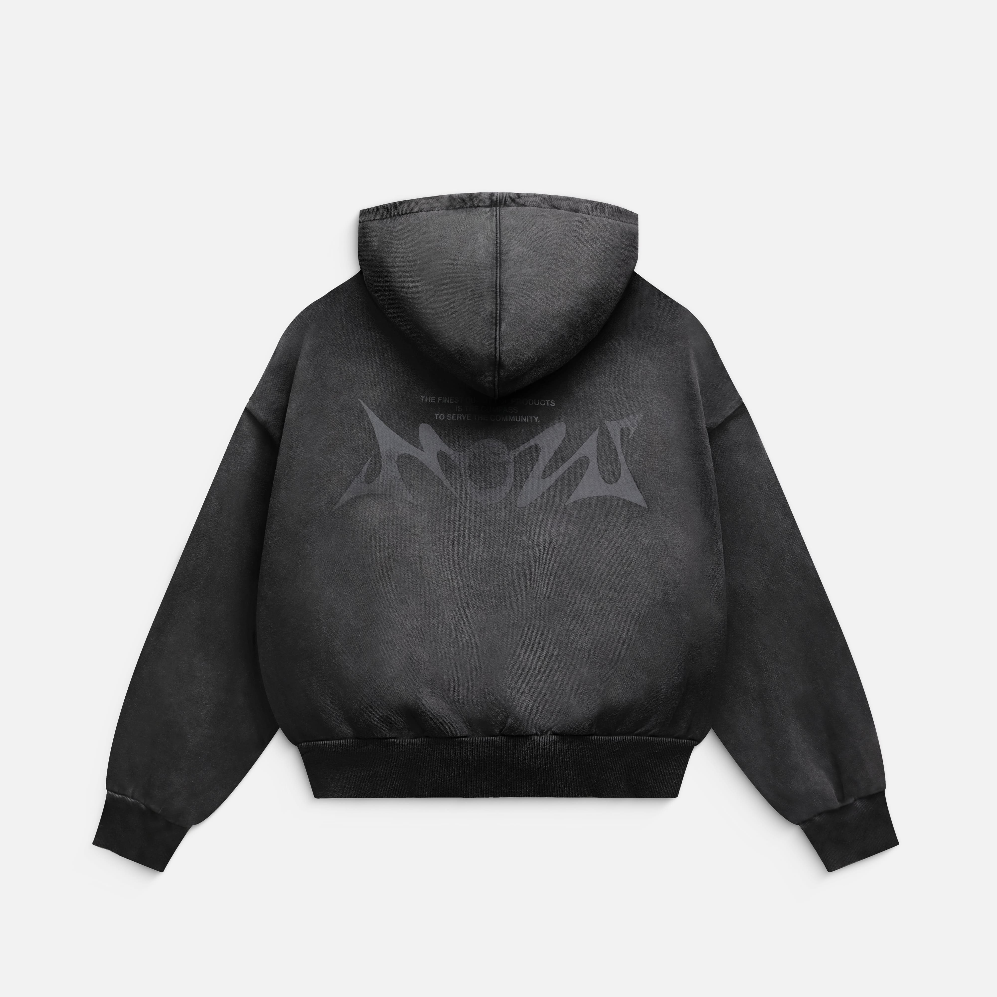 PATCH HOODIE - WASHED BLACK