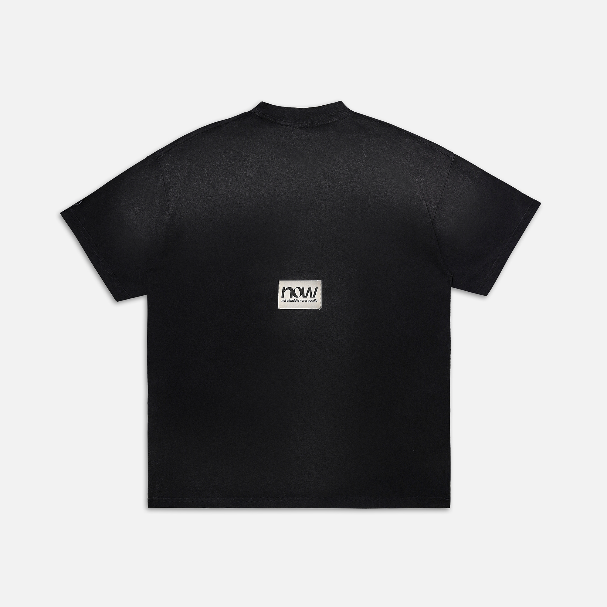 SHADOW PIGMENT WASHED TEE - BLACK