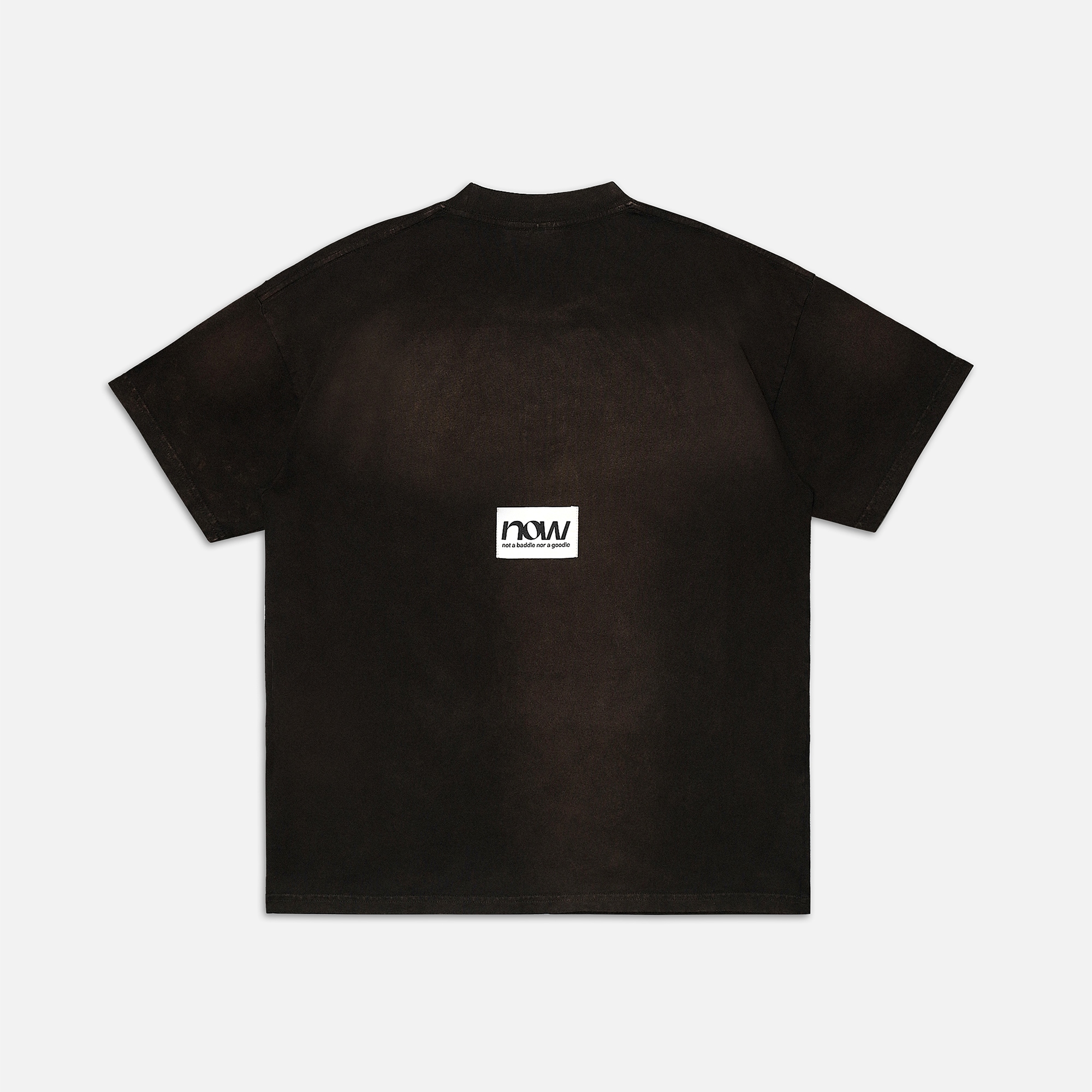 SHADOW PIGMENT WASHED TEE - BROWN