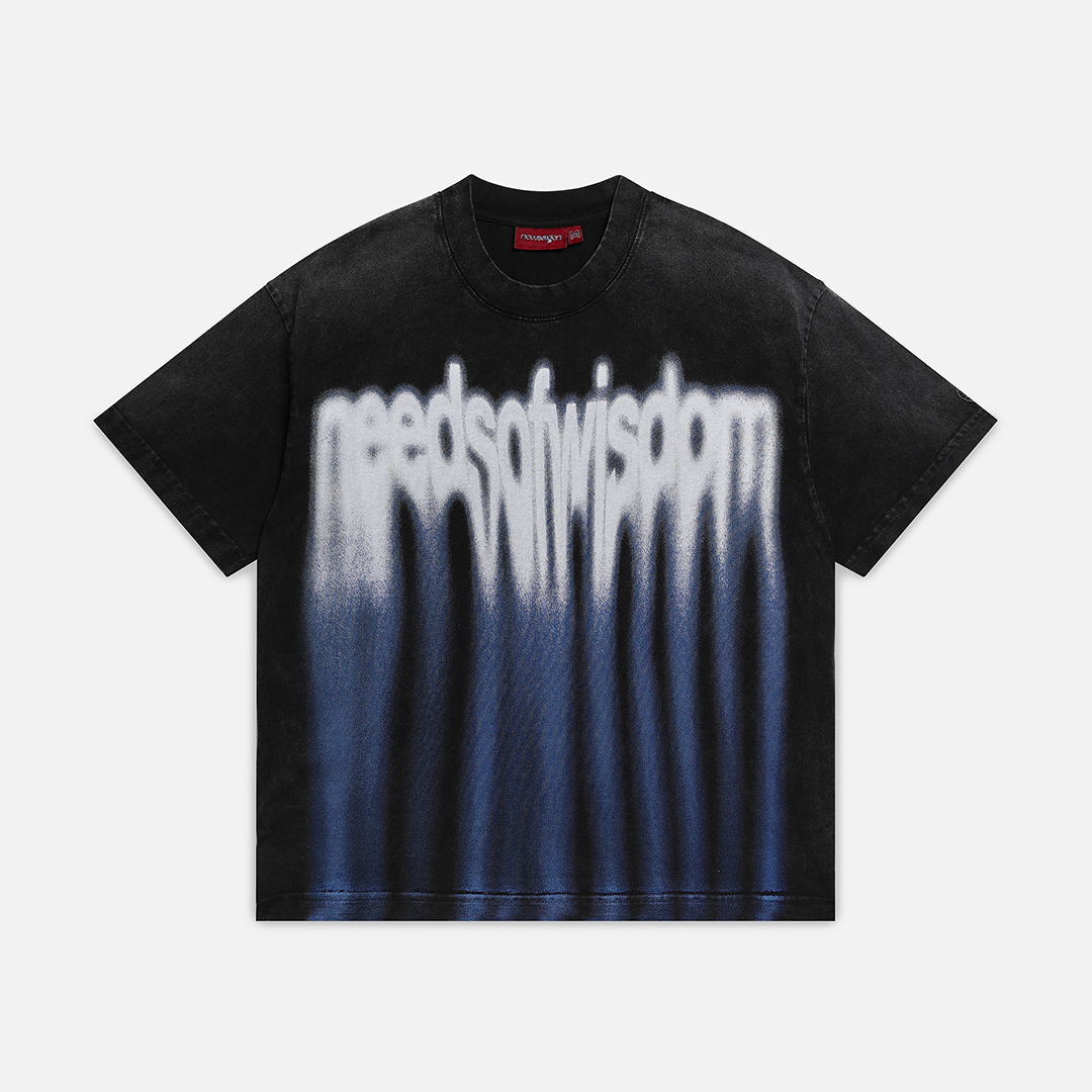 METAL BLUR TEE - WASHED BLACK
