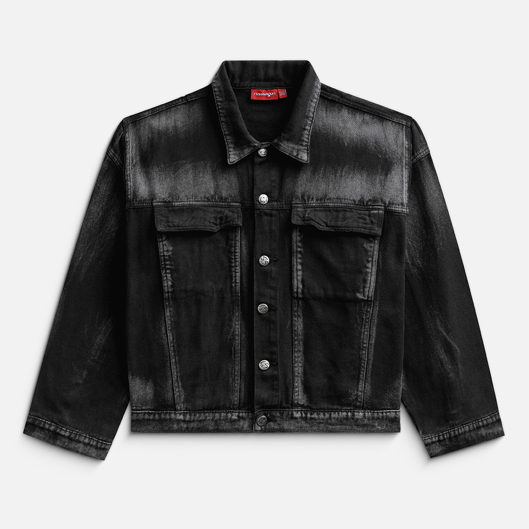 DUST DENIM JACKET - WASHED BLACK