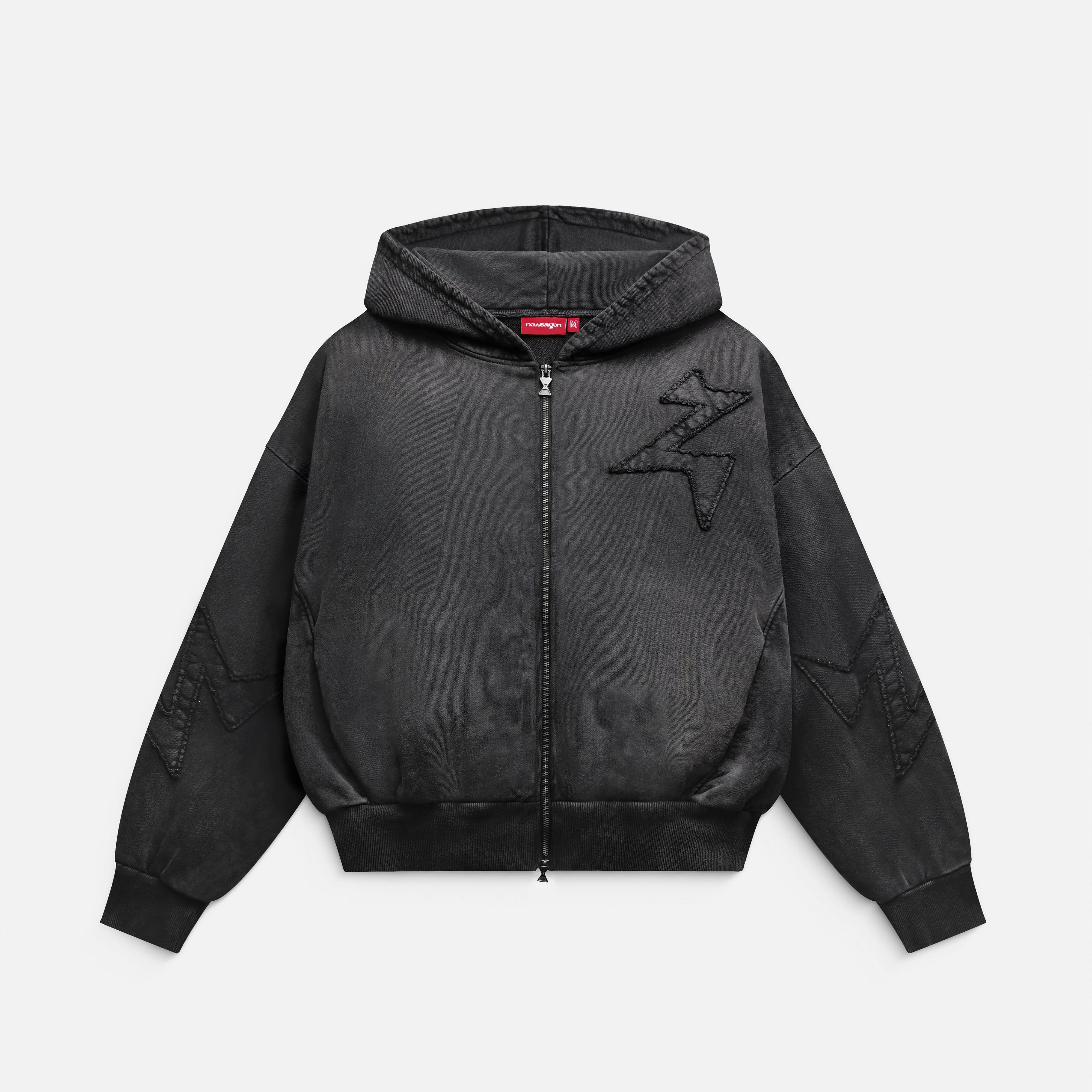 PATCH HOODIE - WASHED BLACK