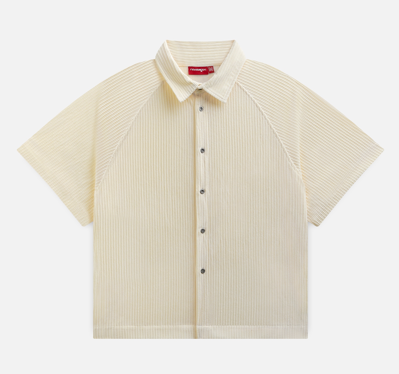 S/S RAGLAN RIBBED SHIRTS - CREAM