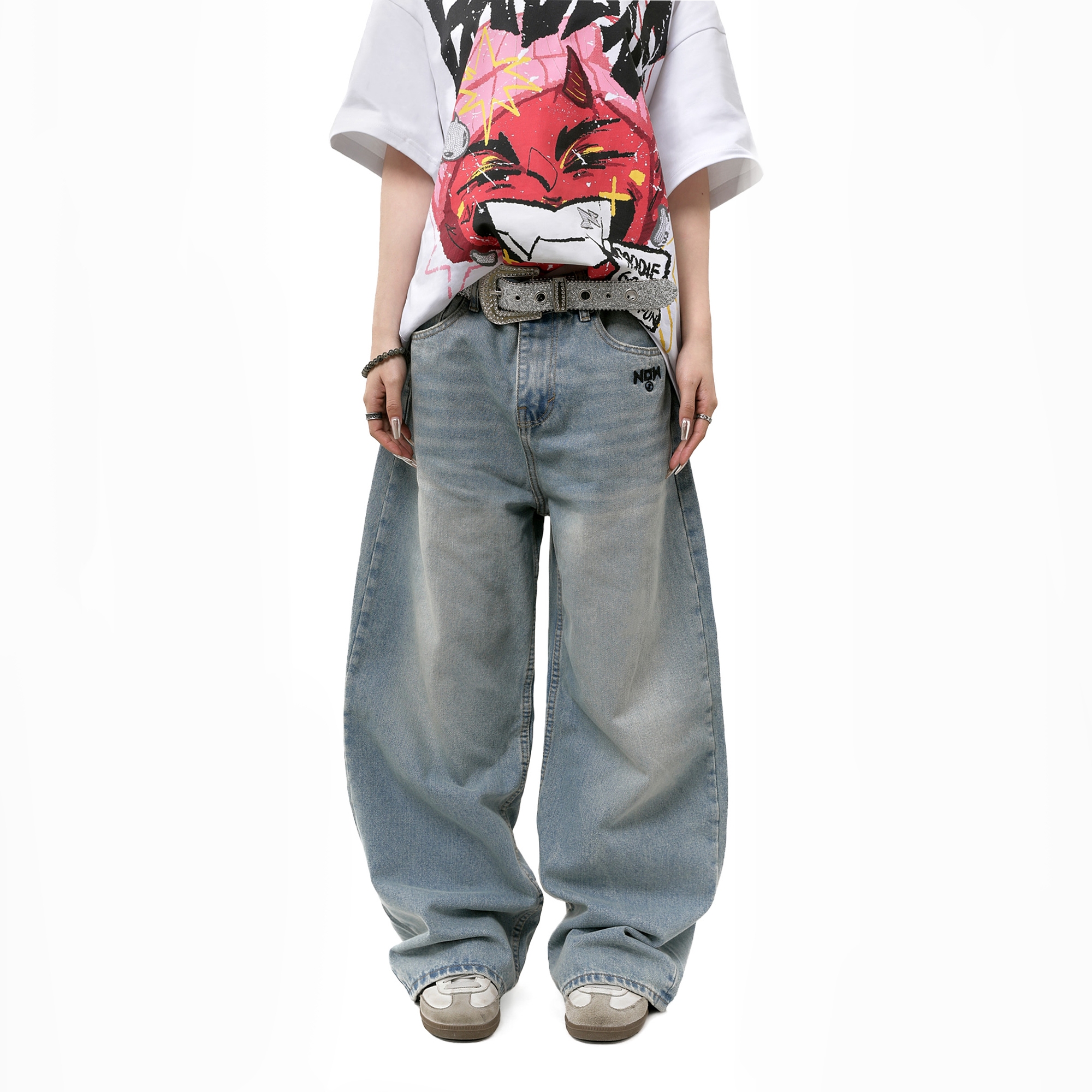 WIDE FIT JEANS - BLUE