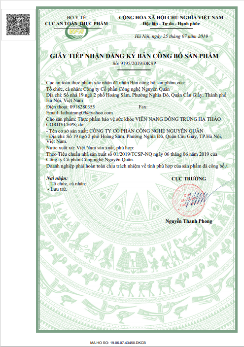 KIỂM NGHIỆM ATTP VIÊN NANG ĐTHT