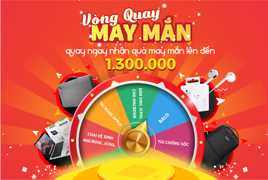 Quà khủng trao tay cùng vòng xoay may mắn