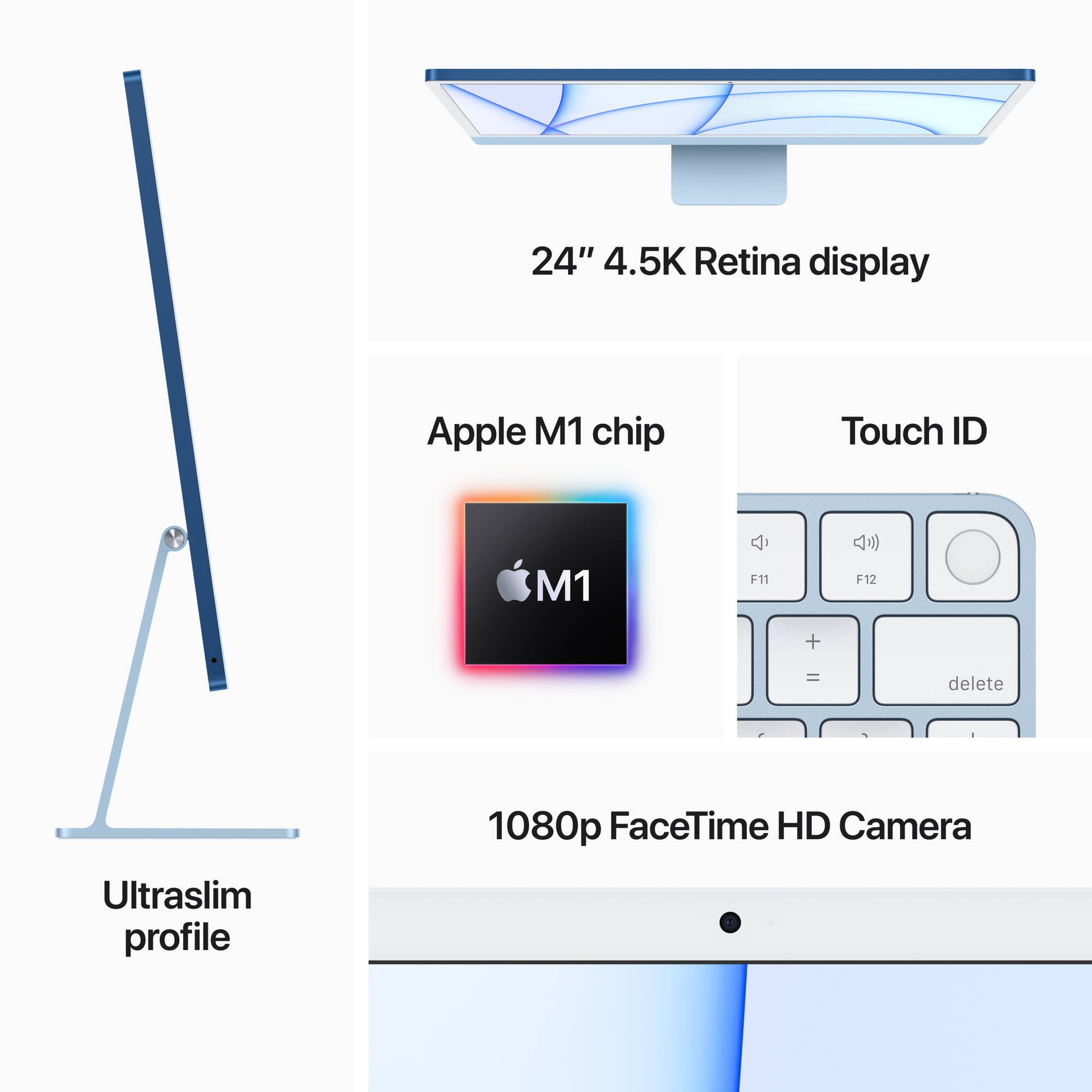 M1 iMac 24 メモリ8GB SSD256GB MGPK3J/A ブルー（24インチiMac