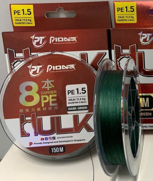 Dây PE X8 Pioneer Hulk Dark Green 150m