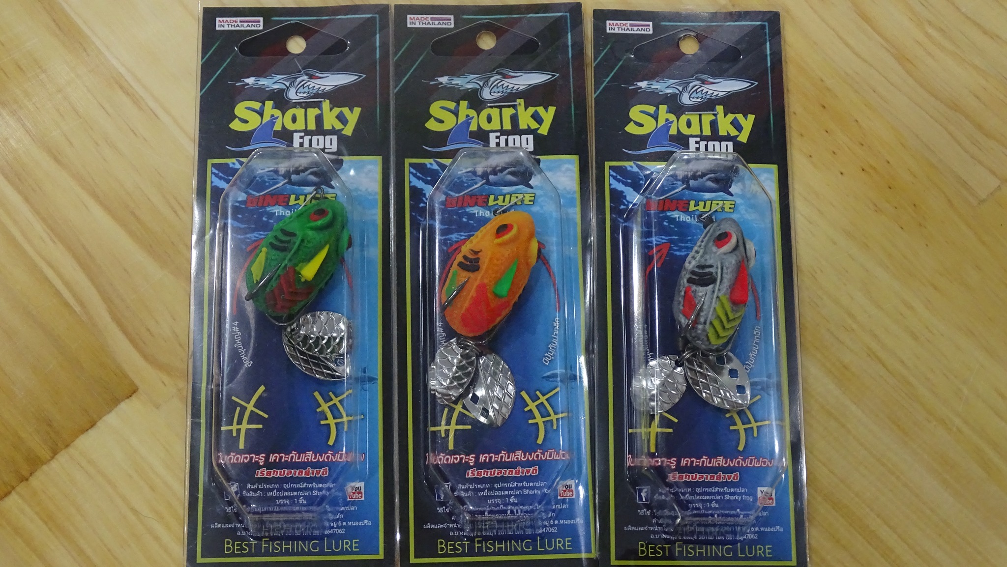 Mồi câu cá Nhái hơi Sharky Frog Thái Lan