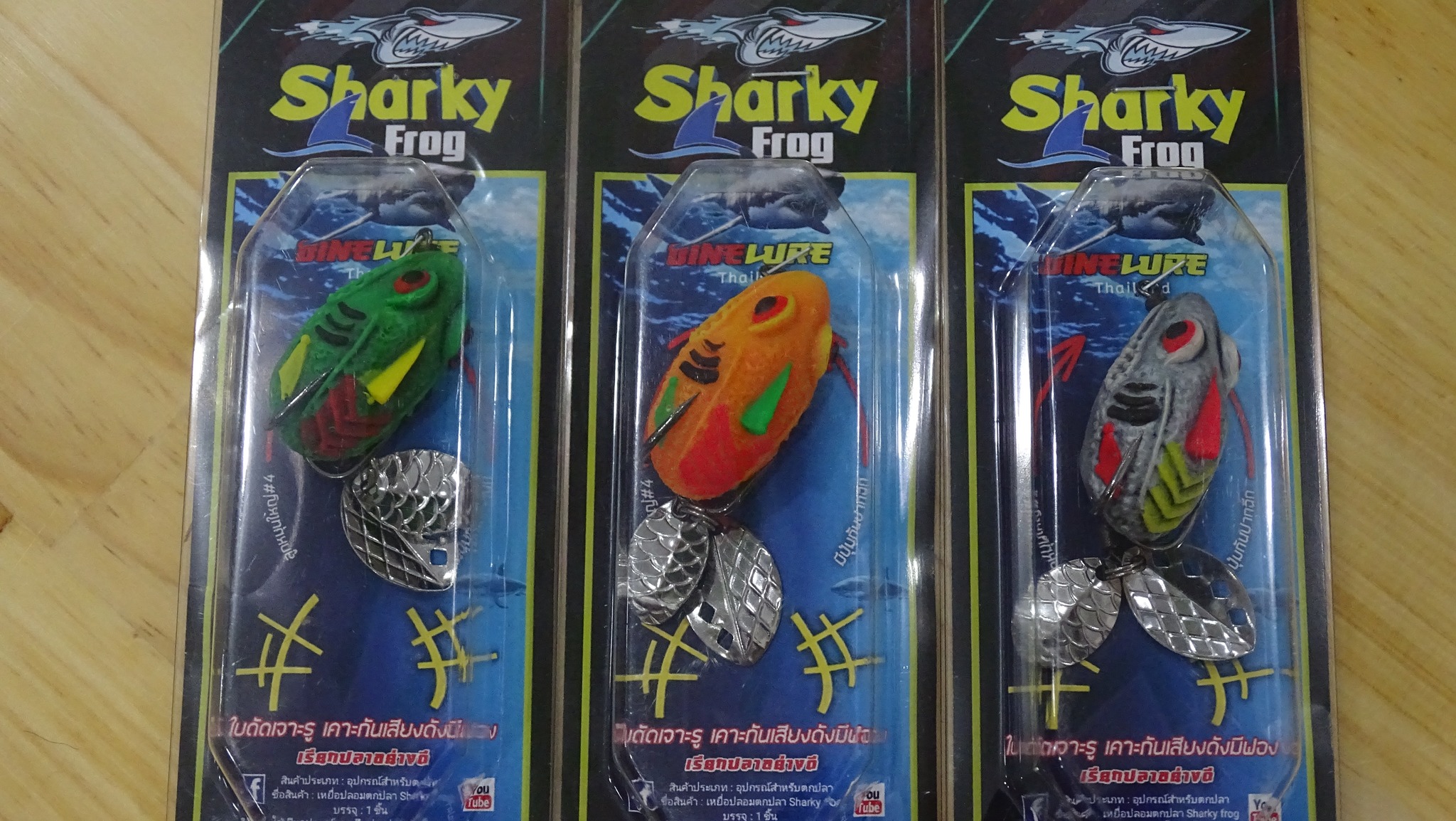 Mồi câu cá Nhái hơi Sharky Frog Thái Lan