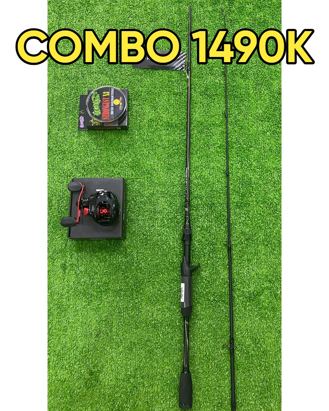 COMBO 1490K - Cần Abu Promax + Máy Noeby K7 - Dây PE Toman