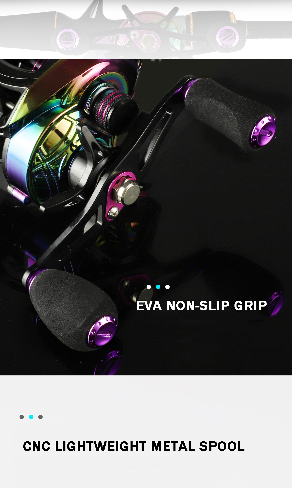 Máy câu cá BAITCASSTING REEL AURORA 200