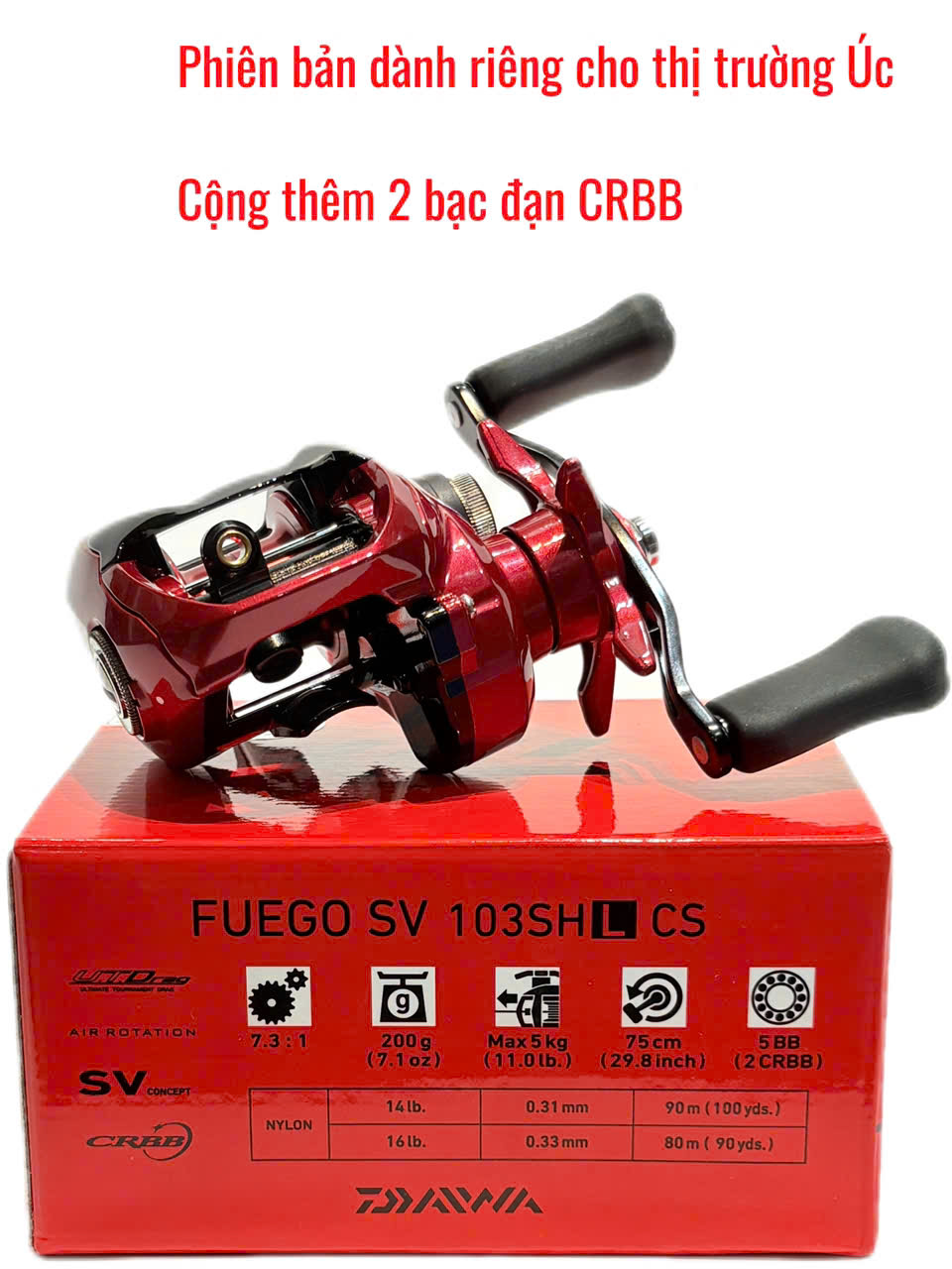 Máy Câu Ngang Daiwa Fuego SV 103SHL CS – Chính Hãng, Giá Tốt Nhất