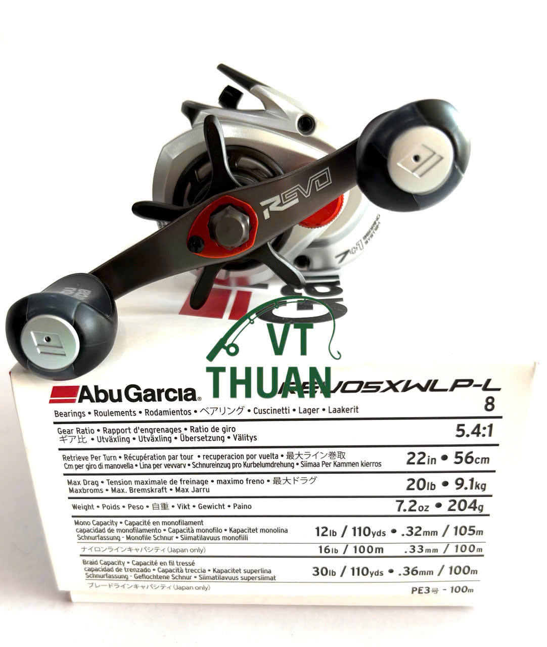 [VT THUẬN - GIÁ BÁN 2TR5] Abu Garcia Revo5 X WLP-L | Máy ngang tay trái chính hãng