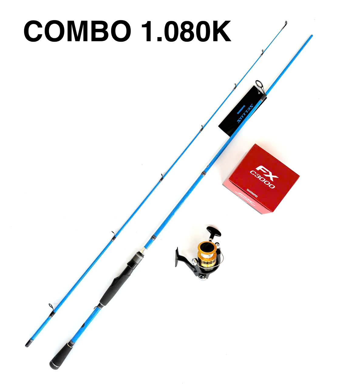 Combo lure 1.080K | Cần Shimano Sellus và Máy Shimano FX
