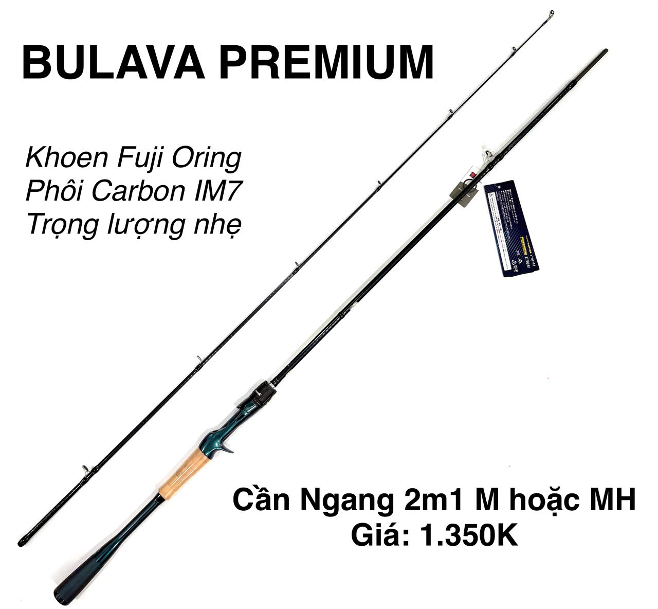 Cần Lure Bulava Premium - Phôi Carbon - Khoen Fuji
