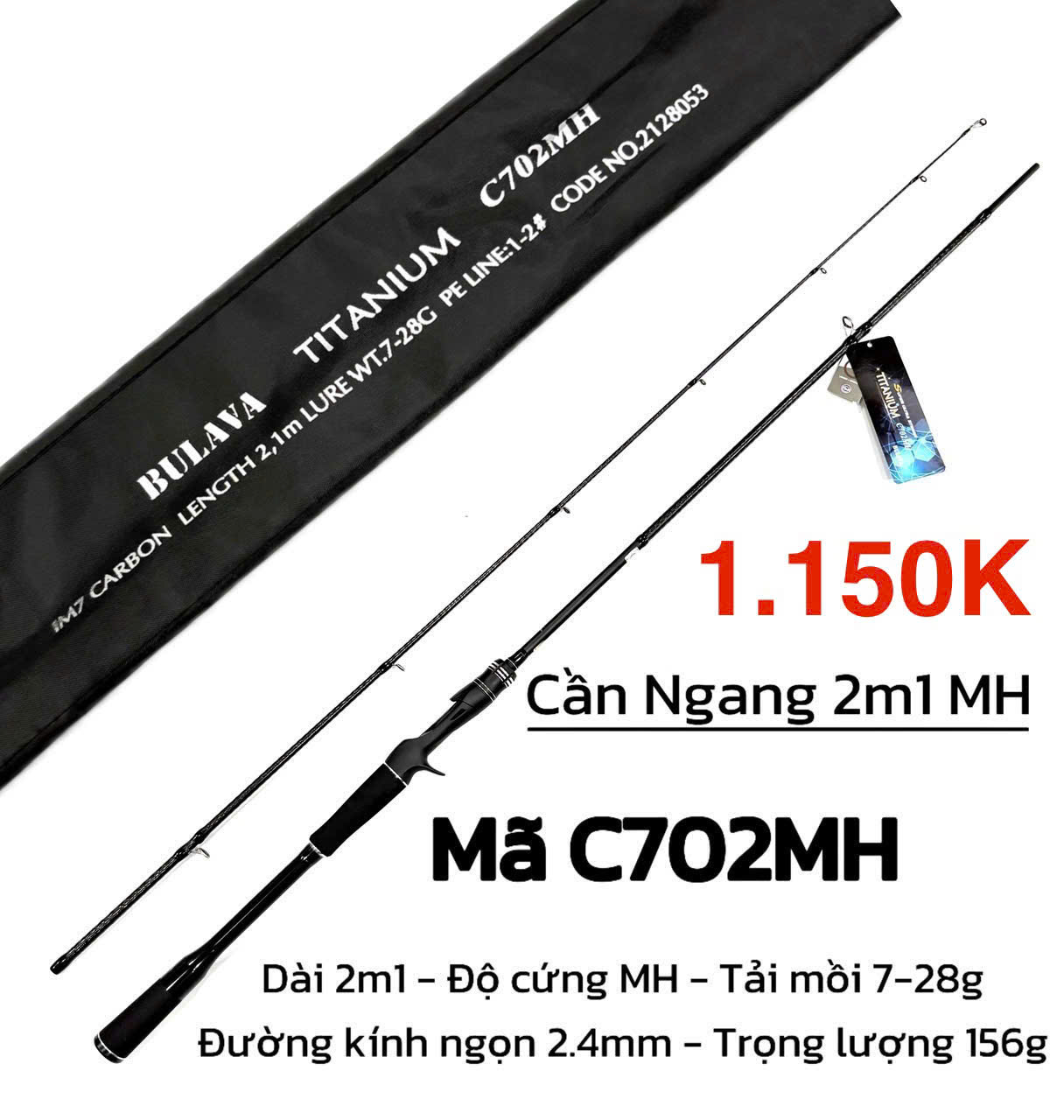 Cần Lure Bulava Titanium Khoen Fuji Oring Chính Hãng