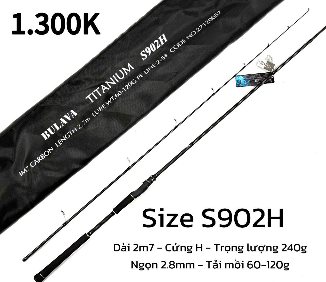 Cần Lure Bulava Titanium Khoen Fuji Oring Chính Hãng