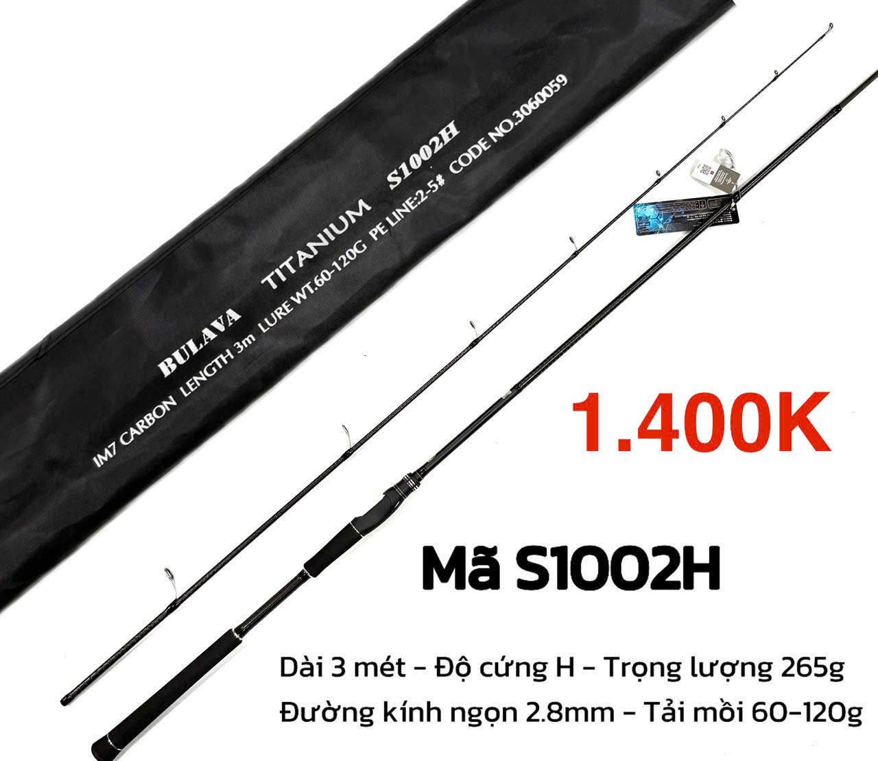 Cần Lure Bulava Titanium Khoen Fuji Oring Chính Hãng