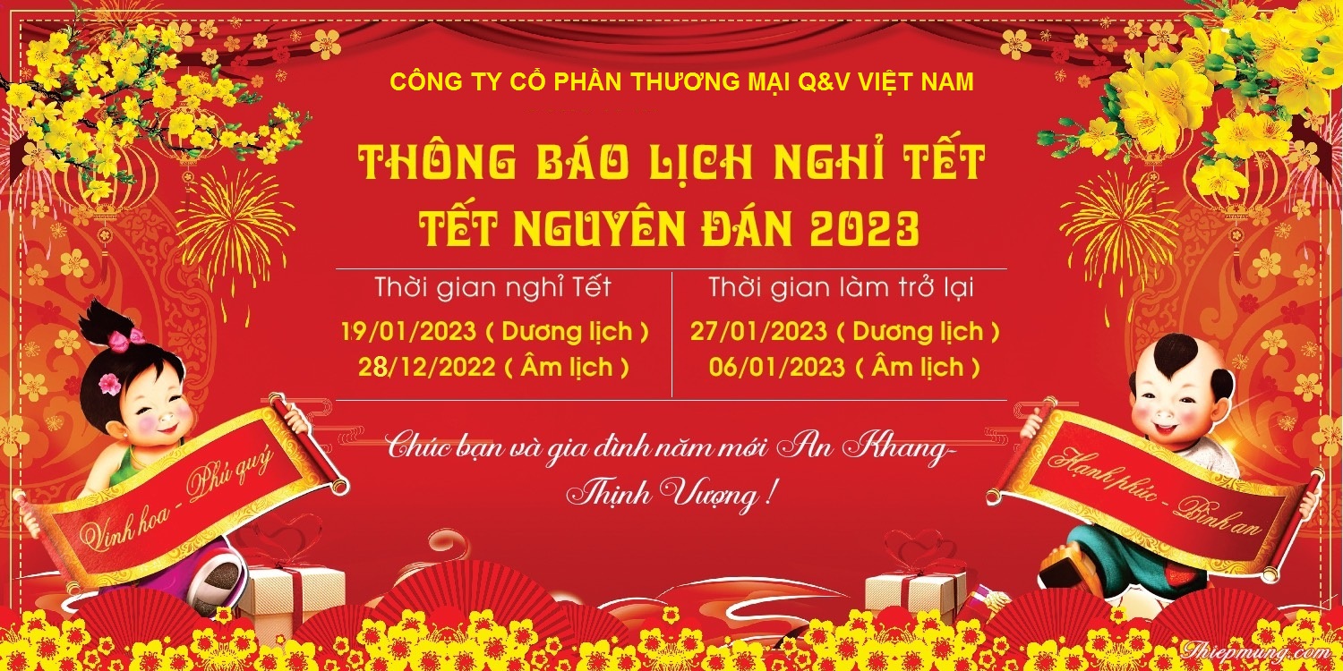 THÔNG BÁO LỊCH NGHỈ TẾT NGUYÊN ĐÁN 2023