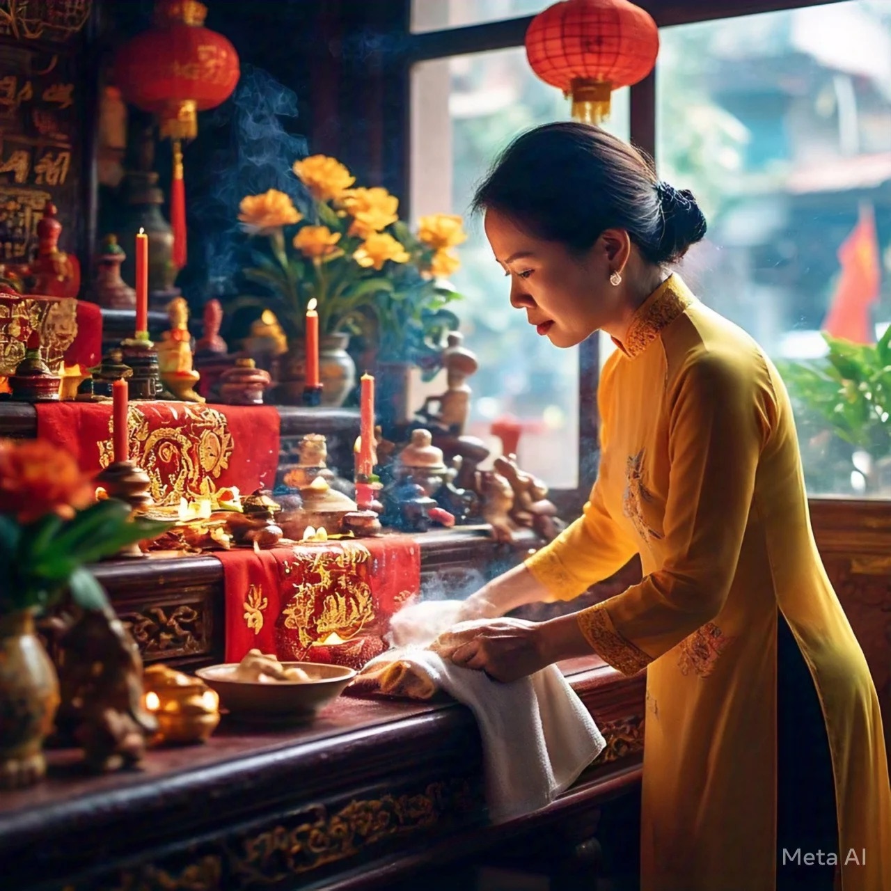 Bao sái bàn thờ cuối năm: Cách làm đúng nghi thức để đón phúc khí năm mới