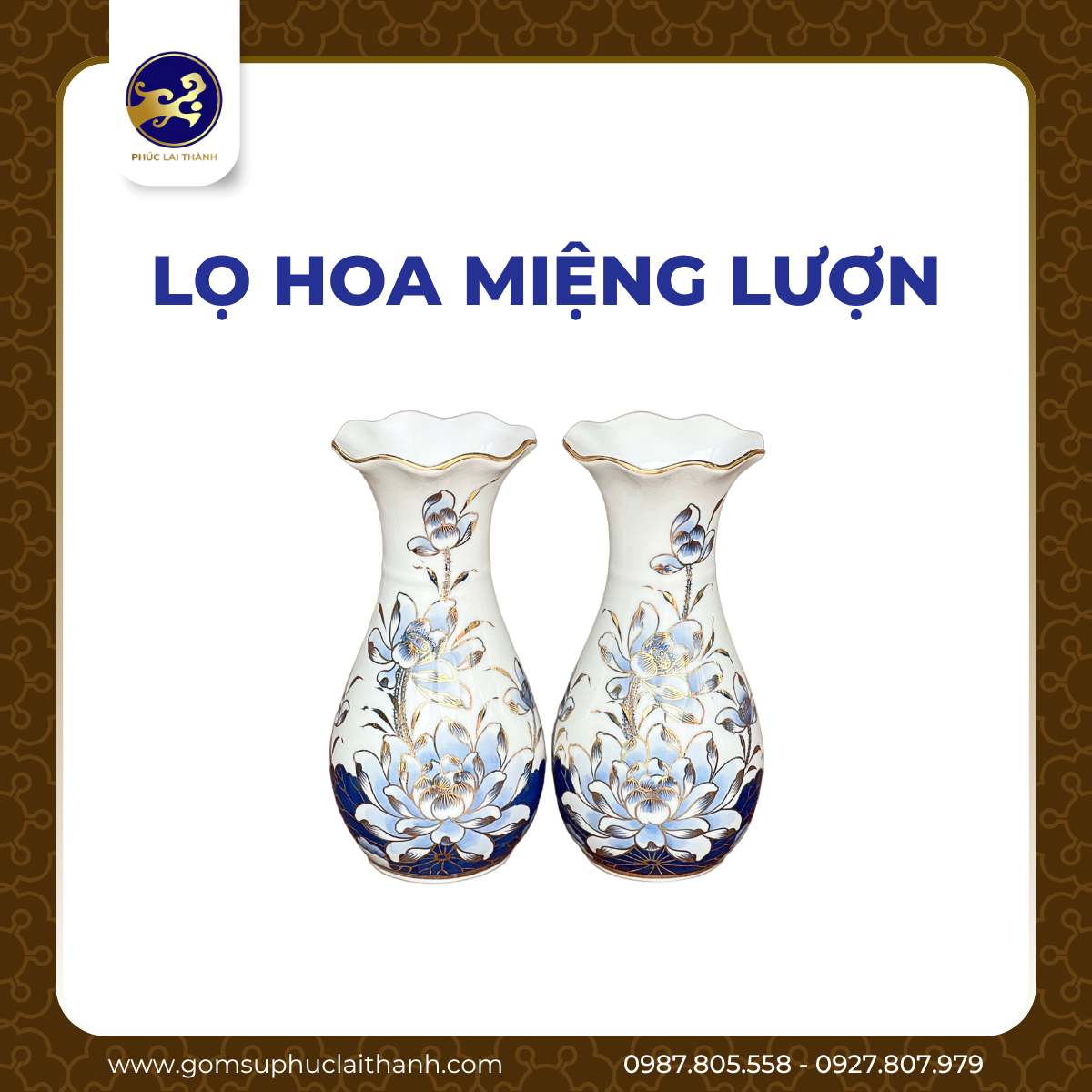 Bộ đồ thờ Bạch Ngọc Liên Hoa Vàng Kim