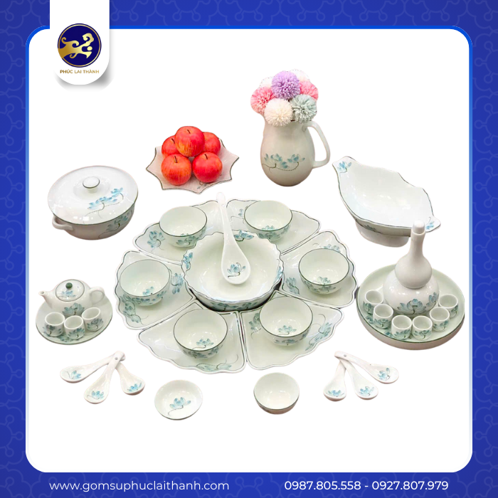 BỘ HOA MẶT TRỜI SEN XANH