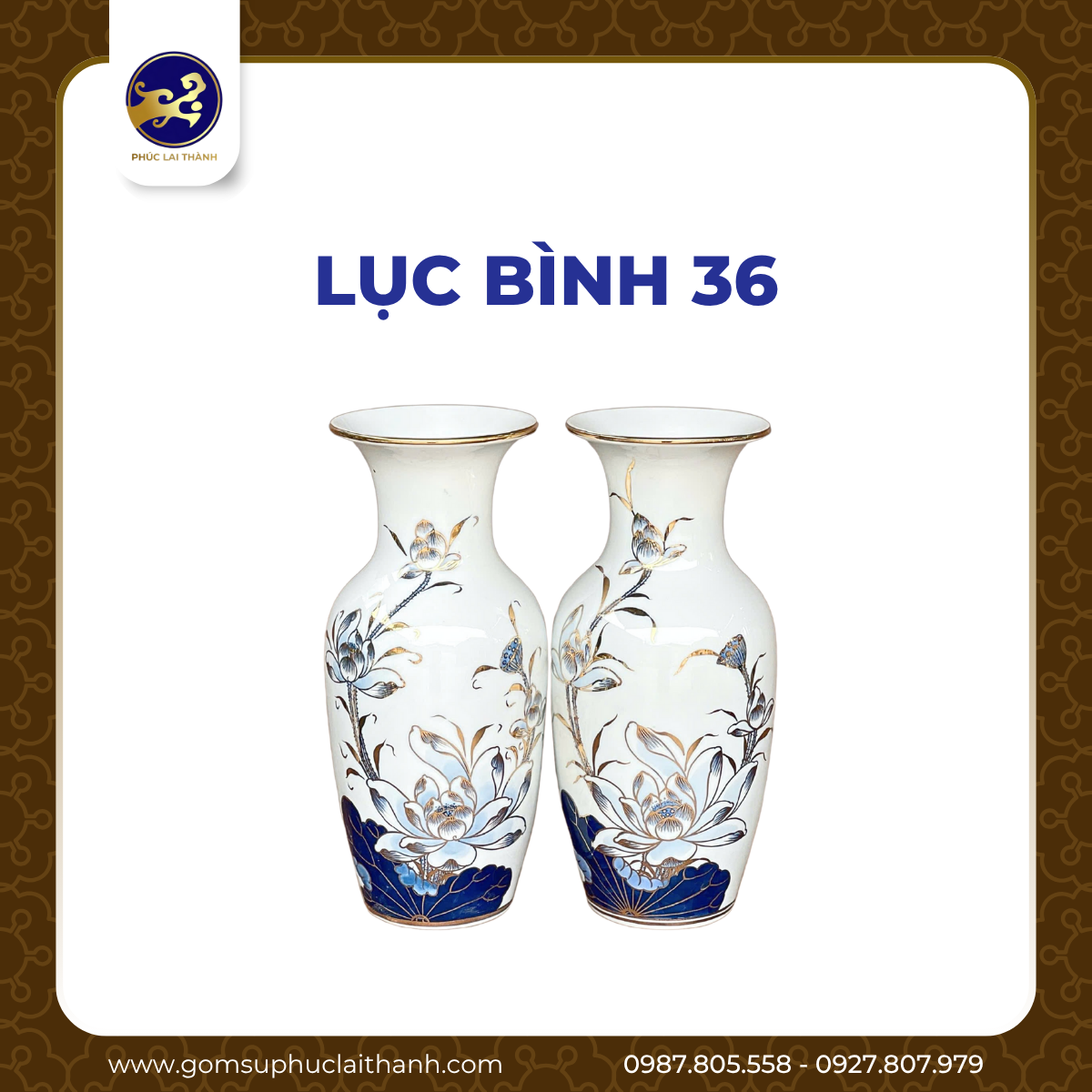 Bộ đồ thờ Bạch Ngọc Liên Hoa Vàng Kim